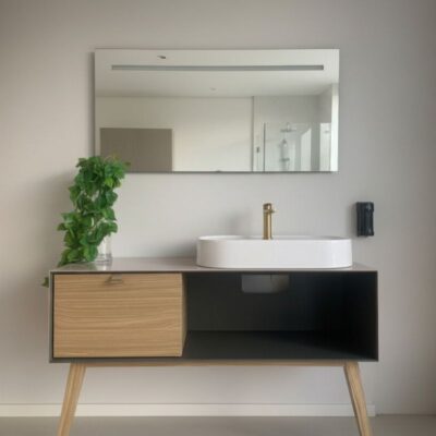 composizione bagno Dama Artelinea con lavabo appoggio 65 &times; 45 cm (1)