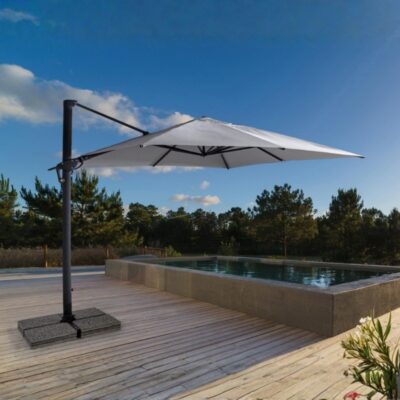 ombrellone Ines a braccio Bizzotto 3x3 con struttura in alluminio e telo in poliestere (1)