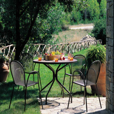 poltroncina Ronda X 58x62 Marrone d’India EMU acciaio