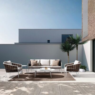 salotto Maribela bianco 5 posti Bizzotto