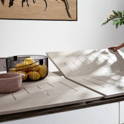 tavolo Konnor Rastin allungabile in alluminio Bizzotto 160240x100 cm (1)