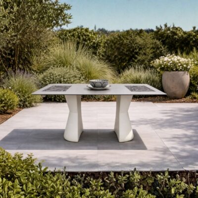 tavolo Dot Half 120x80 Lyxo con piano HPL antracite